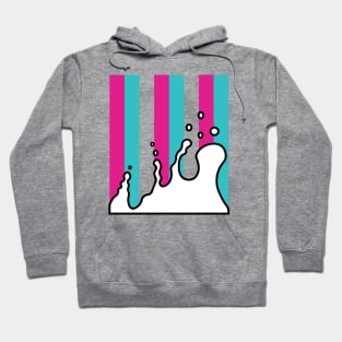 Splatter | Stripes | Pink | White Hoodie